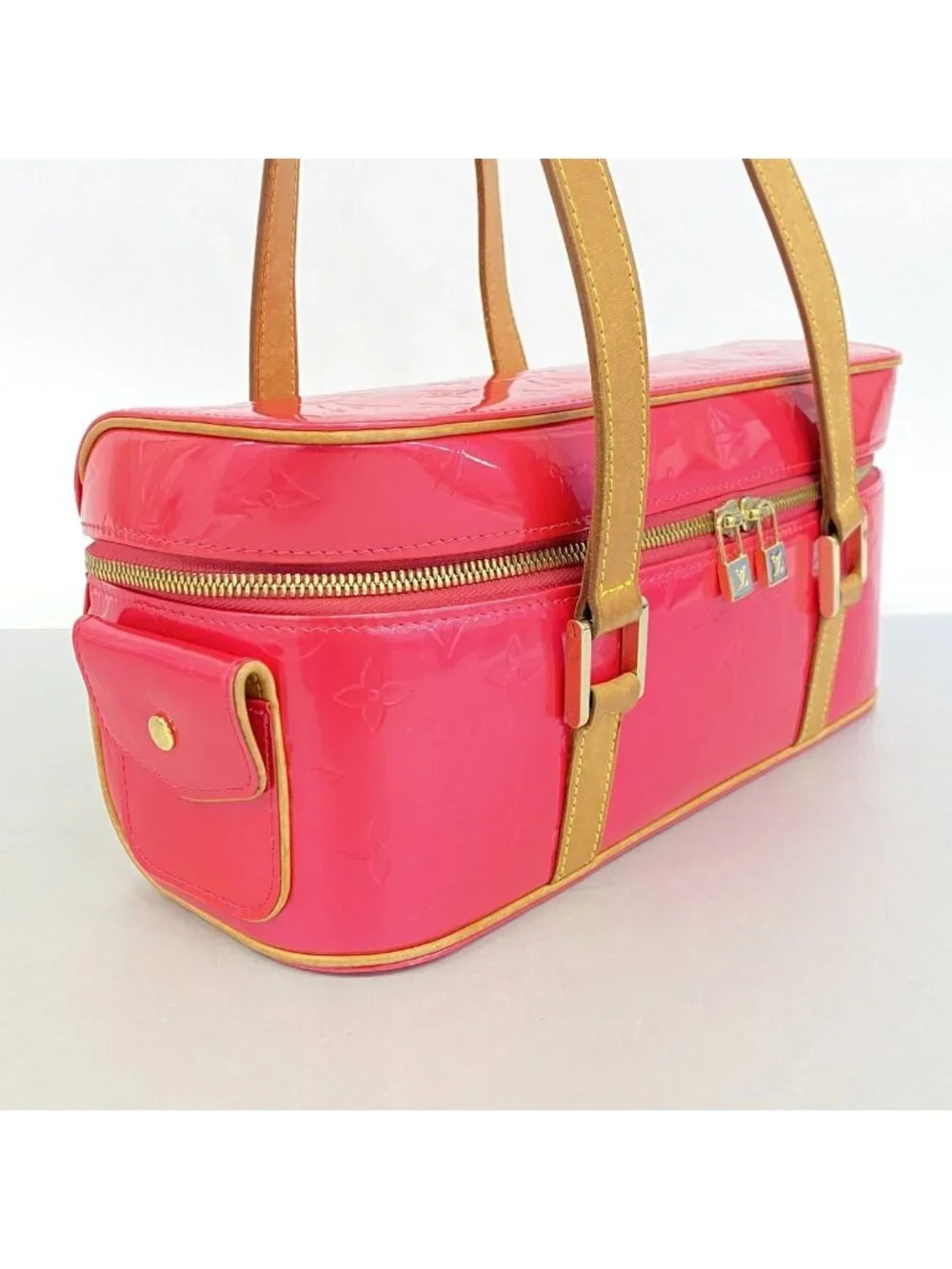 Louis Vuitton Shoulder Bag Vernis Sullivan Horizon Tal PM Fuchsia Pink